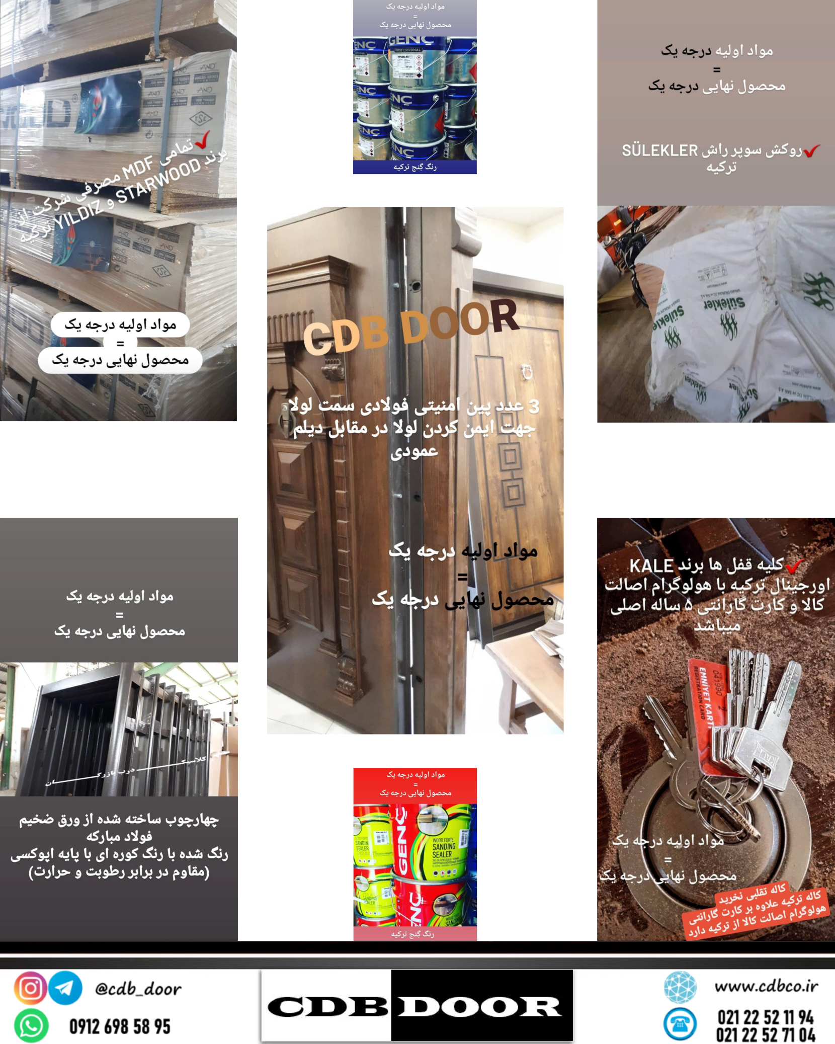 مواد اولیه وارداتی از ترکیه برای تولید درب ضد سرقت پانل ترکیه
